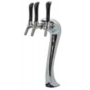 Sexy chrome tower glycol cooled, 3 faucet, 304SS Euro Quix Tap, ETLS approved