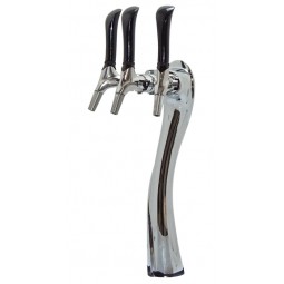 Lucky chrome tower air cooled, 3 faucet, 304SS Euro Quix Tap, ETLS approved