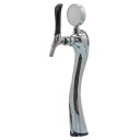 Lit medallion Lucky chrome tower glycol cooled, 1 faucet, 304SS Euro Quix Tap