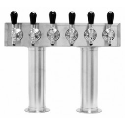 Pass thru tower stainless finish 6 faucets