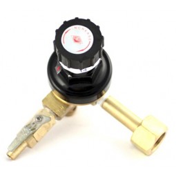 Flow control regulator, CGA320 inlet, 5/16"barb w/check outlet, 30‐45 PSI, no gauges