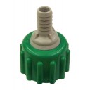 BIB connector, green plastic, 3/8"