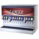 Ice Bev Dispenser, 44", 12 LEV Push Button Valves, Cube Ice