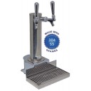3" Cylinder tower 1 faucet SS with SS clamp-on bracket & drip tray (faucet and handle sold separately)