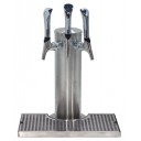 4" diameter column tower 3 faucet polished SS