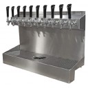 Kronos 18'' dispenser drip tray and glass rinser 6 faucets glycol cooled (faucets and handles sold separately)