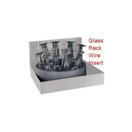 Glass rack insert for stemware