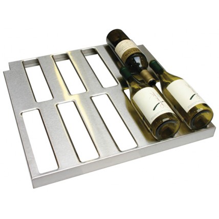 Wine rack shelf SS slots for 7 bottles for BB & LP with 2" thick walls, 20" door opening