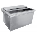Drop-in ice bin with 10-circuit cold plate 71 lb capacity 26"L x 19"D