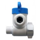 Angle stop adapter valve 3/8 male thread compression x 3/8 female thread compression x 1/4 tube OD