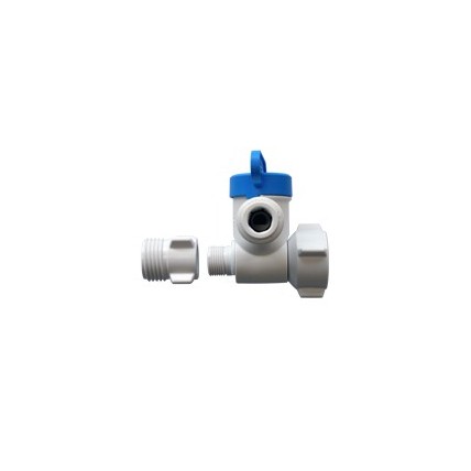 Angle stop adapter valve 1/2 thread male female NPS x 3/8 thread compression x 1/4 tube OD