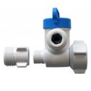 Angle stop adapter valve 1/2 thread male female NPS x 3/8 thread compression x 1/4 tube OD
