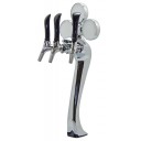 Sexy ice tower 3 faucet chrome glycol cooled LED medallions (faucets and handles sold separately)