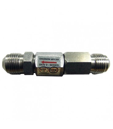 Vented double check valve, SS, 3/8 MFL