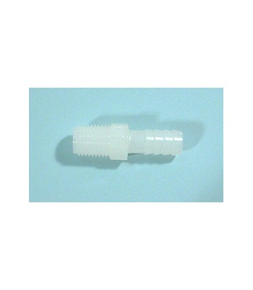 Inlet/Outlet fitting for Duplex II & 2820, 3/8" MPT x 1/4" barb nylon straight