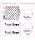 Line label sheet, Raspberry Ice Tea