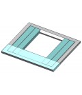 Adapter universal 25" wide x 6" deep top plate (aqua colored part in picture)