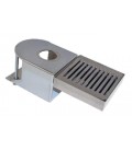 Clamp-on chrome plated tower bracket with drip tray