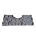 Surface mount drip tray with cutout with drain 10" x 1" x 19-3/4"