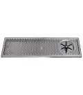 Surface mount drip tray with side rinser 7" x 7/8" x 30"