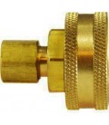 Brass adapter, 1/4 compression x 3/4