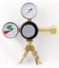 Primary beer regulator 1P2P CGA320 inlet 5/16"(2) barb shut‐off w/check 60 lb and 2000 lb gauges
