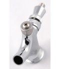 Beer faucet chrome plated SS lever self closing