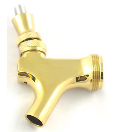 Beer faucet brass plated with SS lever