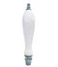 White small pub handle with chrome fittings