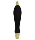 Black small pub handle with gold fittings
