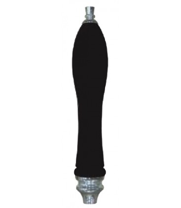 Black large pub handle with chrome fittings