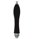 Black large pub handle with chrome fittings