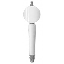 White round conical handle with chrome fittings