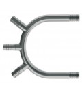 U-bend (2) 1/2 barb manifold (2) 1/4 barb ports SS