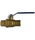 1-1/4" CXC lead free brass full port ball valve