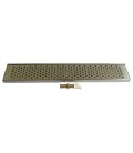 Surface mount drip tray 20" x 7" x 3/4" stainless steel