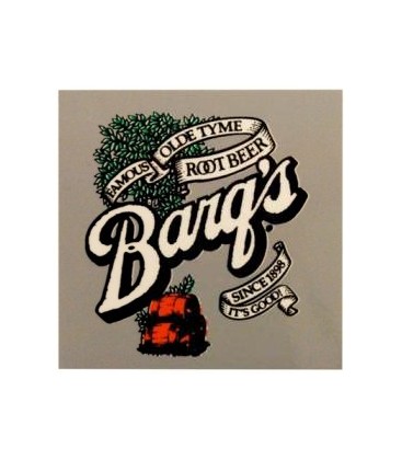 FS valve label, Barq's Root Beer 2x2
