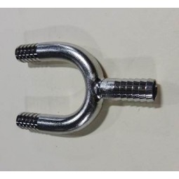 U-bend 3/8 barb x 3/8 barb outlet SS