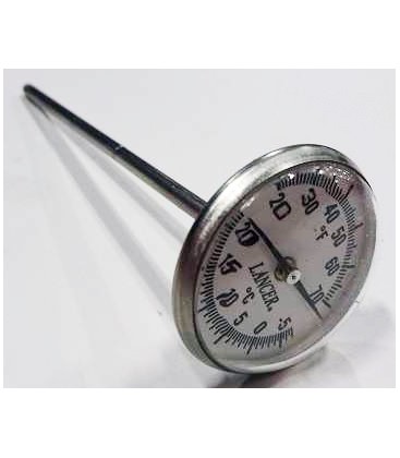 Lancer carbonation tester, thermometer assembly