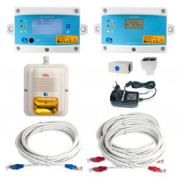 MK9 complete CO2 detection/alarm system with amber horn/strobe - Must be CO2 certified to install LogiCO2 alarms