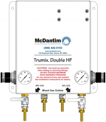Trumix® double gas high flow blender 60 kegs/hour