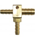 Check valve tee 1/4” x 1/4” x 3/8”