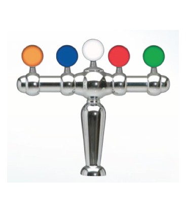 Brigitte tower 5 faucet chrome glycol cooled LED medallions (faucets and handles sold separately)