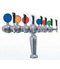 Brigitte tower 7 faucet chrome glycol cooled LED medallions (faucets and handles sold separately)