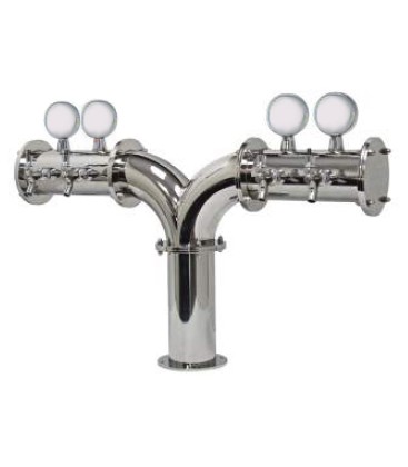 Albatross tower 8 faucet polished SS glycol cooled LED medallions (faucets and handles sold separately)