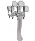 Sexy ice tower 4 faucet chrome glycol cooled LED medallions (faucets and handles sold separately)