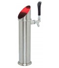 Apollo lit tower stainless steel 1 faucet glycol cooled LED (faucet and handle sold separately)