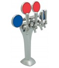 Mongoose tower 4 faucet chrome LED medallions (faucets and handles sold separately)