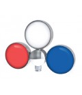 Triple chrome plug & play LED medallion holder