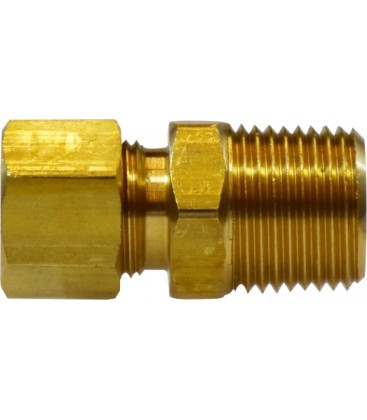 Brass adapter 1/4 compression x 1/4 MPT